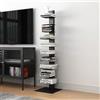 [en.casa] Libreria a Schienale Scaffale da Terra con 10 Ripiani Mobile Espositore in Acciaio per Libri CD DVD 150 x 39 x 39 cm - Nero