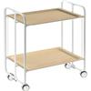 DON HIERRO Carrello da cucina pieghevole bianco con ruote BAUHAUS 2 ripiani