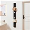 [en.casa] Appendiabiti da Parete con 3 Ganci Pieghevoli Pannello Attaccapanni da Ingresso Corridoio 165 x 15 x 2,5 cm - Nero