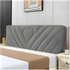 YUEZHONG Copri Testiera Letto In Velluto For Letto Singolo, Matrimoniale, Matrimoniale, King Size, Copri Testiera Letto Trapuntata Spessa Con Tasca, Fodera Protettiva Antipolvere(Middle Gray,180x65cm/71x26in)