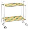 DON HIERRO Carrello da cucina pieghevole bianco con ruote BAUHAUS 2 ripiani