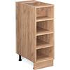 Vicco Scaffale da cucina Fame-Line, Rovere dorato, 30 cm