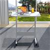 Wohenster Scrivania con Ruote, Scrivania Regolabile in Altezza, Slot per Tazza e iPad, Tavolino da Letto per pc, Scrivanie per Cameretta, Ufficio, Divano in Soggiorno, Rimovibili, 60 x 40 cm, Bianco