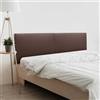 DHOME Testiera in similpelle o tessuto Acualine Liscio DUAL divisa in 2 pezzi Testiera imbottita di fascia alta Tappezzeria moderna (Similpelle Cioccolato, 180cm Dual (Letto 180/190))