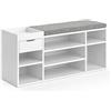 Vicco Panca scarpiera da ingresso Eleon, Bianco, 101.1 x 45 cm, utilizzabile per riporre le scarpe e come seduta