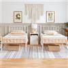 Yaheetech Set di 2 Struttura Letto Singolo in Metallo 90 x 200 cm Bianco