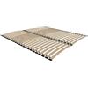 BDW DUALFLEX - Rete a doghe, 250 kg, telaio per letto regolabile, in legno di faggio, regolazione della durezza nella regione lombare, 46 strisce (180 x 200)