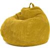 Green Bean© Poltrona a sacco da interno 90x110cm Imbottitura EPS & Velluto a coste morido accogliente lavabile - Cuscino Pavimento Lounge Sedia Sgabello Relax Pouf Bambini Adulti Giallo