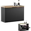 Planetmöbel scarpiera salvaspazio con 1 ante, scarpiera armadio con 2 ripiani, porta scarpe per ingresso, corridoio, guardaroba 60 x 23 x 42,5 cm, nero