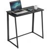 Amveya Tavolino Pieghevole Scrivania Ufficio Salvaspazio Piccola 80x40x70CM Scrivania da Gaming Scrivania pc Adatto per Uffici Camere da Letto Studi Salotti Uffici Domestici Facile da Montare (nero)