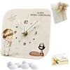 Doni Bomboniere Comunione 1 pz Orologio in Ecopelle con Stampa con Bimbo in Preghiera con Simboli Sacri Calice ed Ostia Personalizzabile Artigianale Regalo Originali Complete (MOD. 20-22 x 22 cm)