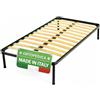 Leonardo - rete letto piazza e mezza 120cmx190cm - prodotto 100% - doghe in legno multistrato con telaio in acciaio - prodotto ORTOPEDICO.