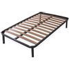 Dormiland, Rete Letto Ortopedica Piazza e Mezza mis.120x190cm, Doghe in Legno e Struttura in Acciaio, Made in Italy