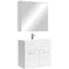 Badplaats B.V. Mobile da Bagno Montreal 01 60cm Bianco Lucido - armadietto a Specchio