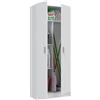 Mondo Viro Armadio in legno bianco porta oggetti armadietto con vano portascope (Portascope 2 ante) 73x37x180H cm