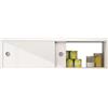 PEBFHSQW pensile Mobiletto Portaoggetti A Parete Con Ante Scorrevoli Organizzatore Multifunzionale, Moderno Mobiletto Da Parete Per Corridoio Cucina Per Camera Da Letto, Soggiorno Bagno(bianca,80*30*30cm)