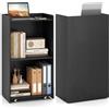 GIANTEX Podio - Leggio mobile con ruote bloccabili, supporto per podio in legno, per sala riunioni, scuola e chiese, 57,5 x 37 x 105 cm (nero)