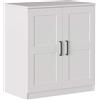 CAESAROO Mobiletto 87 cm Bianco opaco con due ante serie Helsinki - Bianco