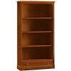 Mar.c.a. Design - Libreria Arte Povera con 4 Ripiani e Sportello - Libreria in Legno 94x36x189 cm con Base Rialzata - Made in Italy