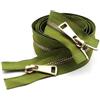 NEFLUM Cerniere a Doppio cursore con Cerniera in Metallo 5# 80/100/120cm per Abiti con Cerniera per Giacche Accessori per Cucire, 80cm