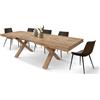 PAZZO DESIGN Tavolo Allungabile Marco, Tavolo Soggiorno, Cucina, Gambe Incrociate X Rovere, Made in Italy, Rovere Rustico, 180x90x76 cm- id_2231