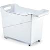 Acan Tradineur Carrello in Plastica Multiuso con Ruote Cestino per Vari Usi con Ruote per Spostarlo - Cesto Organizzazione e Conservazione - N. 3-26 x 18 x 38 cm - Colore: Bianco