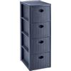 Stefanplast STF884 Cassettiera Elegance Slim 4 cassetti Blu Navy