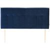 marcKonfort Testiera Napoles in Velluto Blu Scuro 160x100, Gambe di Legno, Kit Montaggio Incluso