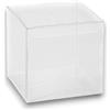 Aurora Store 25 Scatoline quadrate cubo in PVC Trasparente 10x10x10 cm portaconfetti bomboniera Astuccio Matrimonio Battesimo Laurea plastica segnaposto