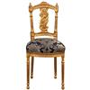 Biscottini Sedia imbottita Luigi XVI L40XPR46XH92 Velluto Oro - Sedie sala da pranzo - Sedie vintage - Poltroncina camera da letto - Arredamento casa