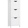 VASAGLE Armadietto bagno 3 cassetti 30x32x81 cm bagno soggiorno sala sala da pranzo cucina moderno bianco opaco BBC50WT