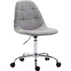 CLP Sedia Ufficio Reims In Stoffa I Sedia Lavoro Con Ruote I Poltroncina Design Imbottita E Trapuntata, Colore:grigio