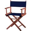 ZStyle Sedia da Regista Pieghevole in Legno, 90 cm di Altezza, 54 cm di Larghezza, 48 cm di Profondità, Nera (Fusto mogano - tela blu)