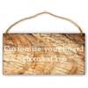 CECE&COLE Targa in legno personalizzata personalizzata per porta sospesa-vintage con scritta in lingua inglese Add Your Text, colore legno, 30 x 15 cm
