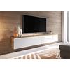COMAD Mobile basso per TV Comad 180 cm, Colore: wotan bianco lucido, Mobile per TV da appendere, Supporto per TV (senza illuminazione LED)