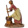 Fontanini PASTORELLA con PENTOLA 19CM Statuetta in Resina per PRESEPE