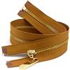 Elegantyl 1 pz 3# Cerniera in Metallo 40-70cm Open End Denti d'oro Cerniera Lunga per Borse da Cucire Piumino Abbigliamento Accessori, 70cm