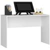 3E 3xE living.com SCRIVANIA LYNNA B17 BIANCA Piccola scrivania moderna e semplice 120 cm, Dimensioni: Altezza: 77 cm, Larghezza: 120 cm, Profondità: 50 cm
