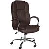 CLP Sedia Da Ufficio Ergonomica BIG Xanthos I XXL Comfort Con Funzione Dondolo E Braccioli I Rivestimento In Ecopelle, Portata Fino A 210 kg, Colore:marrone