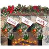 almatex Calza di Natale da Appendere con Nome cm.20 h.cm.33 Calze Befana Personalizzate Natalizie Christmas Stockings per Decorazione per Feste Familiari (20 x 33, PIGNE, 3)