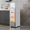 Stoolzfaid Mobiletto Bagno Salvaspazio,Armadio di Stoccaggio Stretto,Mobile da Bagno Stretto,Impermeabile E Resistente All'Umidità,per Camera da Letto Soggiorno