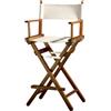 ZStyle Sedia Regista Sgabello Pieghevole Leggera Portatile Director Make Up Hotel Ristorante Casa Veranda Bar Trucco Legno Di Faggio Tessuto Alta Truccatrice (Fusto noce - Tela ecrù)