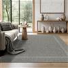 the carpet Mistra - robusto tappeto per esterni, resistente alle intemperie e ai raggi UV, adatto a balcone, terrazza, giardino d'inverno o cucina e sala da pranzo, bordo antracite, 160x220 cm