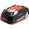 Yard Force Robot Tagliaerba NX80i (fino a 800 m²,Wi-Fi, App, sensore a ultrasuoni iRadar, funzione di taglio dei bordi, pannello di controllo LCD con tastierino numerico), nero/arancione