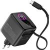 InLine Alimentatore USB InLine®, 70W, GaN, USB-C PD + USB-A QC, cavo 60cm, nero
