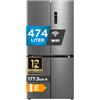 Midea MDRF632FIE - Frigorifero americano, no frost, 474 litri, Classe energetica E