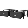 SailorMoon Base per lavatrice, 200 kg, doppio telaio per lavatrice, 126 x 54 x 32 cm, con 2 cassetti, cuscinetti in gomma antiscivolo, rialzo per lavatrice