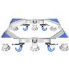 YiHYSj Grande Piedistallo per Lavatrice Carrello Base per Frigorifero Mobile 86-118cm Regolabile Lavastoviglie Stand Mobilia Staffa con 4 Ruote Piroettanti Antivibrazione Acciaio Inossidabil