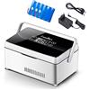 Generic Mini frigorifero insulina Cooler Box Mini Drug Frigorifero Portatile Cooler Custodia da viaggio con maniglia Display LED Medicina Frigorifero per auto, casa, viaggio 4batterie