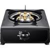 YINMAN Fornello A Gas, Fornello Di Conversione Gas Naturale/Gas Liquefatto Da 4,0 KW, Fornello A Gas Da Tavolo Con Copertura In Rame In Acciaio Inossidabile Con Protezione Spegnimento, For Cucina Domestica(N